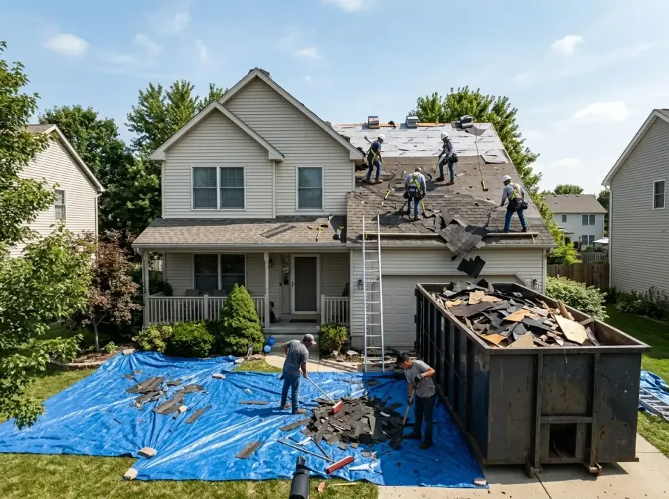 roof-replacement-debris-remova-004 — frequently asked questions, Cheapest Dumpster Rentals in Belvidere, IL